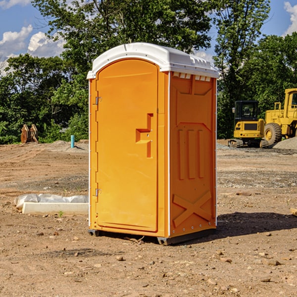 how often are the portable restrooms cleaned and serviced during a rental period in Grimes AL